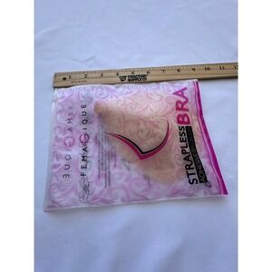 Femagique Silicone Adhesive Strapless Backless Bra Womens B Cream New FSASB-OWB